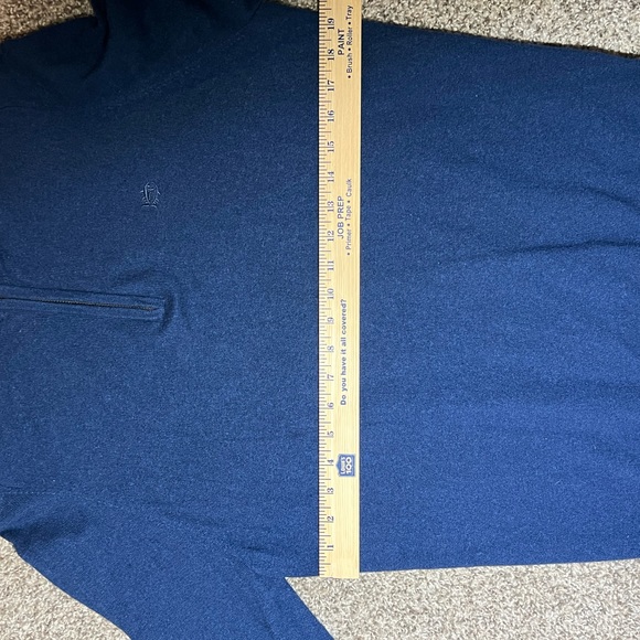 Southern Tide pullover Quarter Zip Navy Merino Wool men’s medium - Picture 5 of 7